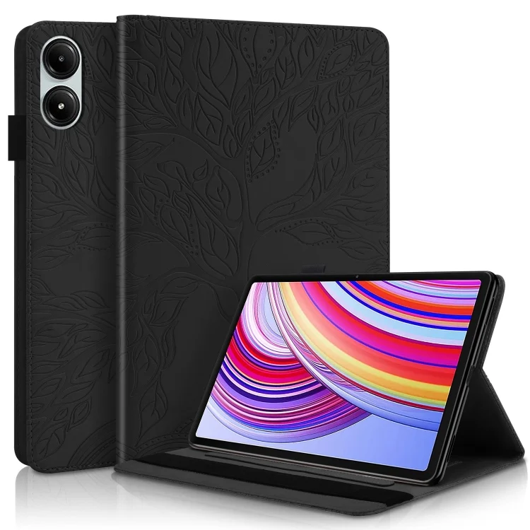 Tree Life Series Embossed Leather Tablet Case, For Xiaomi Redmi Pad Pro 12.1, For Xiaomi Pad 6s Pro, For Xiaomi Redmi Pad SE