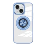 Magnetic Rotating Ring Holder Acrylic Phone Case, For iPhone 15