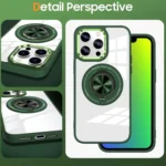 Magnetic Rotating Ring Holder Acrylic Phone Case, For iPhone 15 Pro Max, For iPhone 15 Pro, For iPhone 15 Plus - Image 2