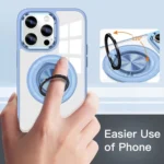 Magnetic Rotating Ring Holder Acrylic Phone Case, For iPhone 15 Pro Max, For iPhone 15 Pro, For iPhone 15 Plus - Image 5