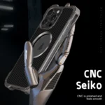 R-JUST RJ51 Hollow MagSafe Magnetic Metal Phone Case, For iPhone 16 Pro Max, For iPhone 16 Pro, For iPhone 16 Plus, For iPhone 16, For iPhone 15 Pro Max, For iPhone 15 Pro, For iPhone 15 Plus... - Image 5