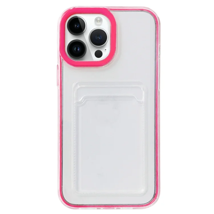 360 Clear PC Hybrid TPU Phone Case with Card Slot, For iPhone 15 Pro