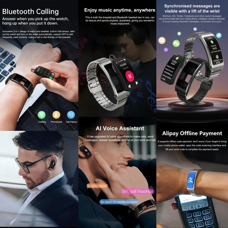 EDA0057154_B2.webp K7 1.14 inch TFT Screen Smart Call Bracelet, BT Call / Heart Rate / Blood Pressure / Blood Oxygen - Image 3