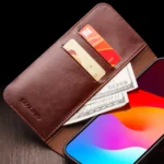 QIALINO Classic 103 Buckle Genuine Leather Phone Case, For iPhone 15 Pro Max, For iPhone 15 Pro, For iPhone 15 Plus, For iPhone 15 - Image 5
