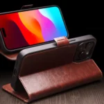 QIALINO Classic 103 Buckle Genuine Leather Phone Case, For iPhone 15 Pro Max, For iPhone 15 Pro, For iPhone 15 Plus, For iPhone 15 - Image 6