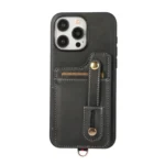 01 RFID Card Bag Cowhide Texture PU Phone Case, For iPhone 15 Pro Max - Image 2