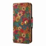 Denior Flower Language Series Cork Fabric Oil Edge Leather Phone Case, For iPhone 11 Pro - Image 4