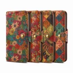 Denior Flower Language Series Cork Fabric Oil Edge Leather Phone Case, For iPhone 11 Pro - Image 3