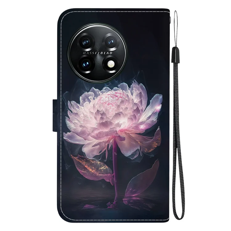 EDA005762704A_2.webp Crystal Texture Colored Drawing Leather Phone Case, For OnePlus 11 - Image 3
