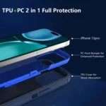 2 in 1 Magnetic PC + TPU Phone Case, For iPhone 16 Pro Max, For iPhone 16 Pro, For iPhone 16 Plus - Image 2