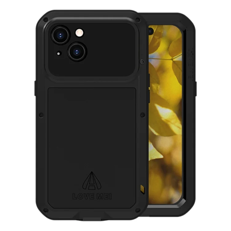 LOVE MEI Metal Shockproof Life Waterproof Dustproof Phone Case, For iPhone 15