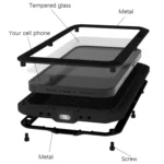 LOVE MEI Metal Shockproof Life Waterproof Dustproof Phone Case, For iPhone 15 - Image 2