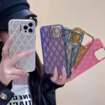 3D Rhombus Electroplating TPU Hybrid PC Phone Case, For iPhone 14 Plus, For iPhone 14, For iPhone 14 Pro - Image 2