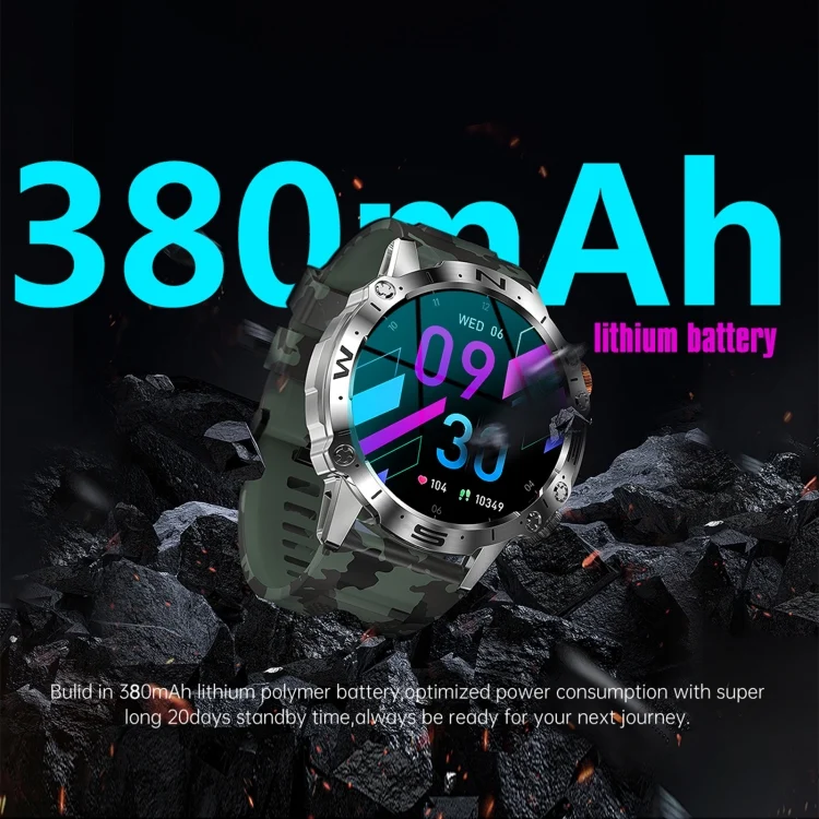 EDA0058714_B2.webp K59 IP67 BT5.0 1.43inch Smart Watch Support Voice Call / Sleep Detection - Image 3
