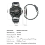 V69 IP68 BT5.0 1.85inch Smart Watch Support Voice Call / Sleep Detection - Image 2