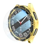Electroplate PC Case + Tempered Film + Watch Bezel Ring Set