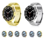 Electroplate PC Case + Tempered Film + Watch Bezel Ring Set - Image 2