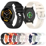 Liquid Glossy Silver Buckle Silicone Watch Band - Image 2