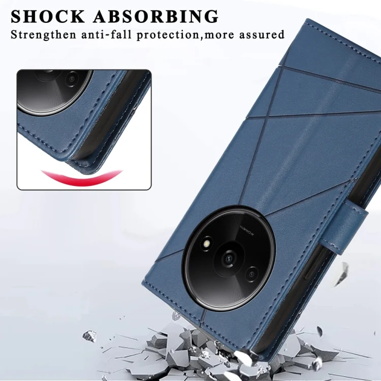 EDA005878160A_5.webp PU Genuine Leather Texture Embossed Line Phone Case, For Xiaomi Redmi A3, For Xiaomi Redmi Note 13 Pro 4G, For Xiaomi Redmi Note 13 4G - Image 6