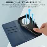 PU Genuine Leather Texture Embossed Line Phone Case, For Xiaomi Redmi A3, For Xiaomi Redmi Note 13 Pro 4G, For Xiaomi Redmi Note 13 4G - Image 7