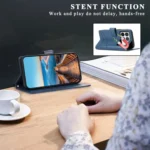 PU Genuine Leather Texture Embossed Line Phone Case, For Xiaomi Poco X6 Pro 5G, For Xiaomi 14 Ultra, For Xiaomi 14 Pro - Image 5