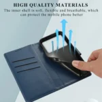 PU Genuine Leather Texture Embossed Line Phone Case, For Xiaomi Poco X6 Pro 5G, For Xiaomi 14 Ultra, For Xiaomi 14 Pro - Image 7