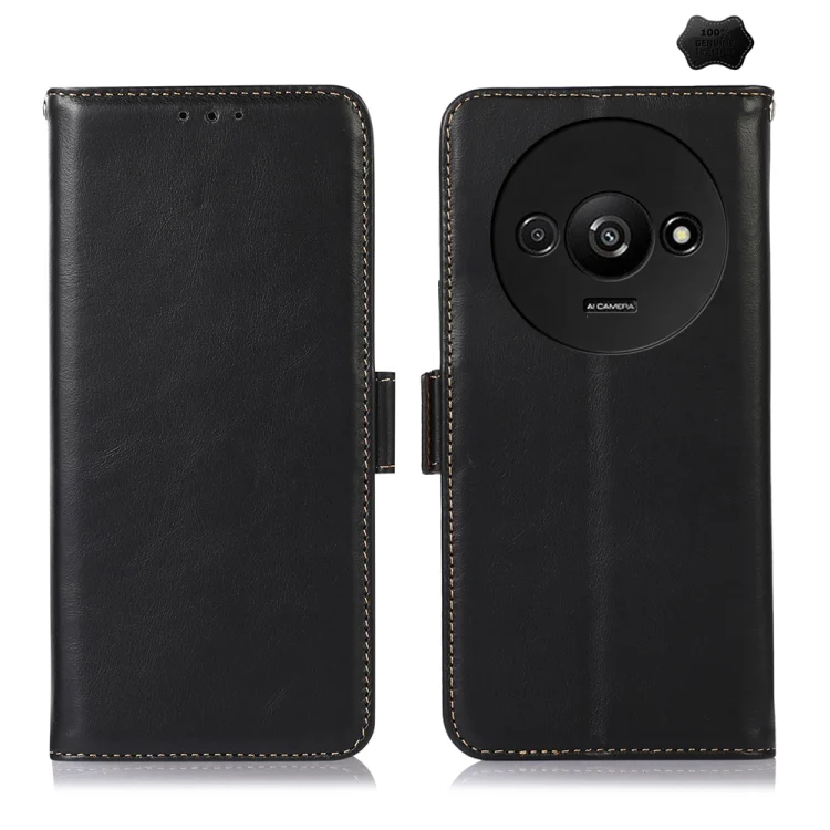 Magnetic Crazy Horse Texture Genuine Leather RFID Phone Case, For Xiaomi Redmi A3, For Xiaomi Redmi 13C 4G/5G/Poco C65/Poco M6, For Xiaomi Redmi Note 13 Pro 4G/Poco M6 Pro...