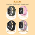 Mijobs Flat Hole Breathable Silicone Watch Band - Image 7
