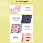 Mijobs Honeycomb Texture Silicone Watch Band - Image 4