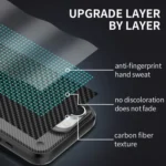 Carbon Fiber Texture PC + TPU Phone Case with Metal Holder, For iPhone 14 Pro, For iPhone 14 Pro Max - Image 3