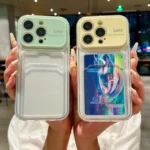 Large Window PC Hybrid TPU Phone Case with Card Slot, For iPhone 11 Pro - Image 4