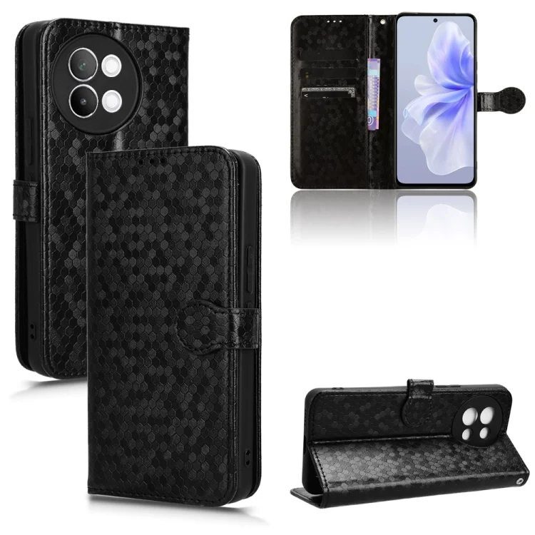Honeycomb Dot Texture Leather Phone Case, For vivo S18e, For vivo V29E Global / Y200 Global, For vivo Y17s 4G, For vivo V29e 5G