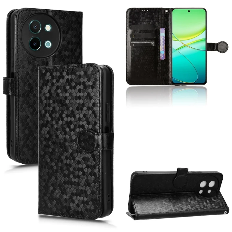 Honeycomb Dot Texture Leather Phone Case, For vivo Y38 5G / Y200i, For vivo V30e 5G, For vivo Y03 4G, For vivo Y100 Indonesia