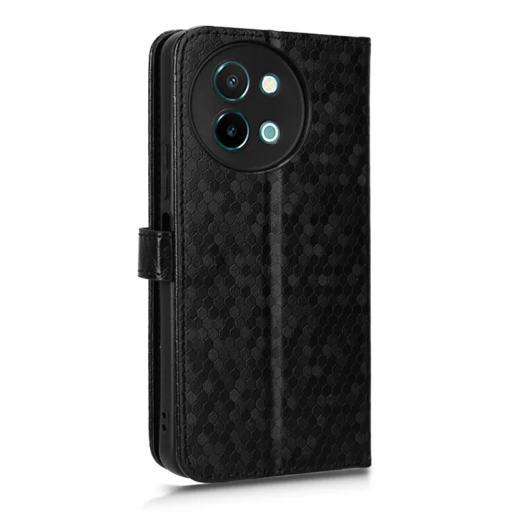 EDA005907811A_2.webp Honeycomb Dot Texture Leather Phone Case, For vivo Y38 5G / Y200i, For vivo V30e 5G, For vivo Y03 4G, For vivo Y100 Indonesia - Image 3