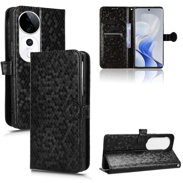 Honeycomb Dot Texture Leather Phone Case, For vivo S19 Pro, For vivo S19, For vivo Y28 4G, For vivo X100 Ultra