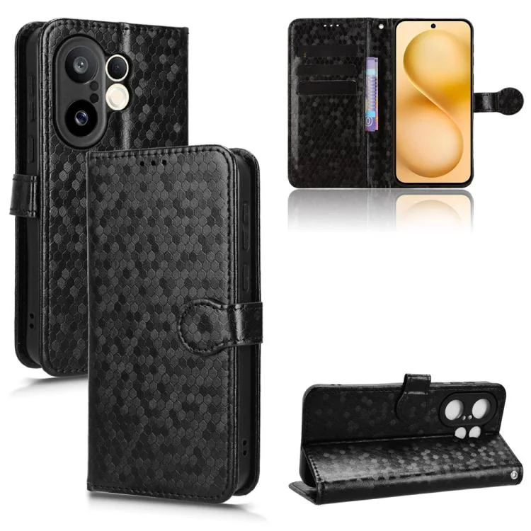 Honeycomb Dot Texture Leather Phone Case, For vivo X200 FE / S30 Pro mini, For vivo X200s 5G, For vivo Y300 Pro 5G / iQOO Z10 5G India, For vivo Y39 5G / Y300i