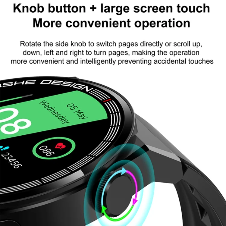 EDA0059098_B2.webp TM06 Smart Bracelet, 1.28 inch IP67 Waterproof Smart Watch, Bluetooth Call / Heart Rate / Blood Pressure / Blood Oxygen - Image 3