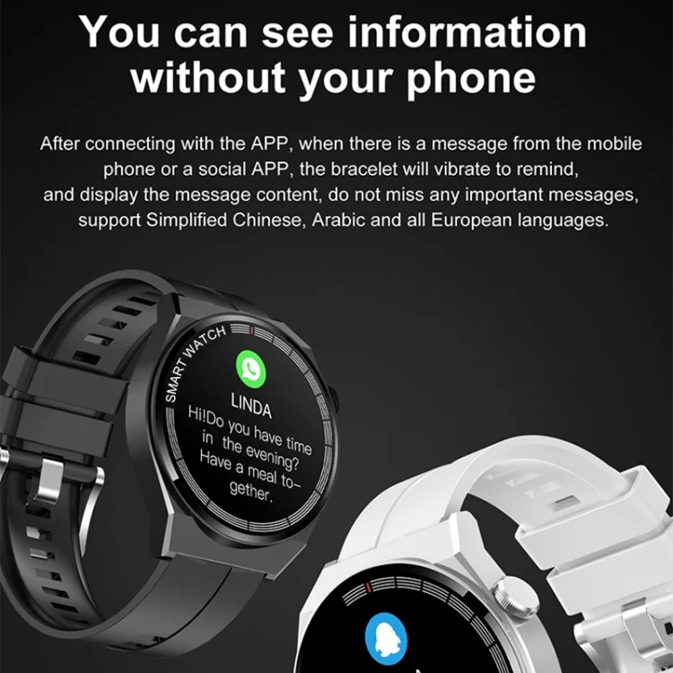 EDA0059118_B8.webp GT3 Smart Bracelet, 1.5 inch Smart Watch, Bluetooth Call / Heart Rate / Blood Pressure / Blood Oxygen - Image 9