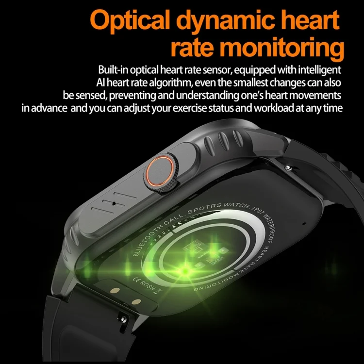EDA0059146_B12.webp G41 Smart Bracelet, 2.01 inch IP67 Waterproof Smart Watch, Bluetooth Call / Heart Rate / Non-invasive Blood Glucose / HRV / MET - Image 13