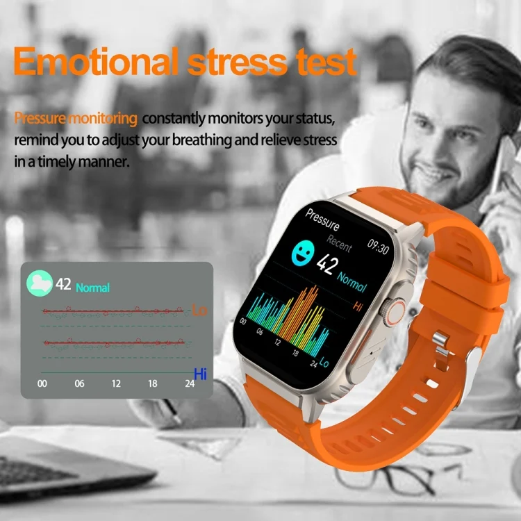 EDA0059146_B13.webp G41 Smart Bracelet, 2.01 inch IP67 Waterproof Smart Watch, Bluetooth Call / Heart Rate / Non-invasive Blood Glucose / HRV / MET - Image 14