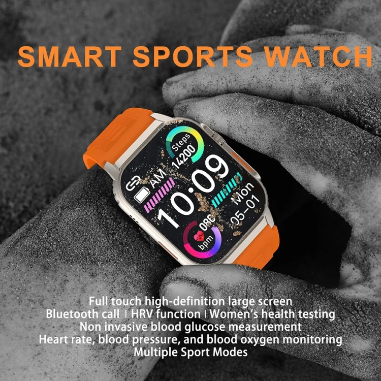 EDA0059146_B17.webp G41 Smart Bracelet, 2.01 inch IP67 Waterproof Smart Watch, Bluetooth Call / Heart Rate / Non-invasive Blood Glucose / HRV / MET - Image 18