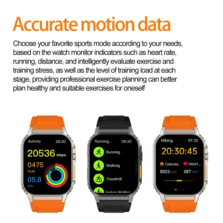 EDA0059146_B6.webp G41 Smart Bracelet, 2.01 inch IP67 Waterproof Smart Watch, Bluetooth Call / Heart Rate / Non-invasive Blood Glucose / HRV / MET - Image 7