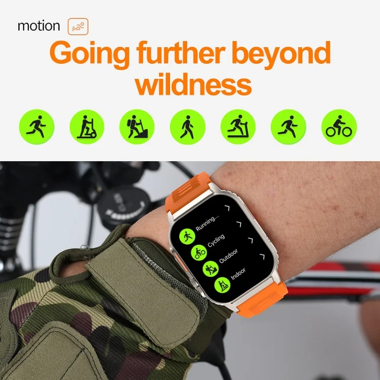 EDA0059146_B9.webp G41 Smart Bracelet, 2.01 inch IP67 Waterproof Smart Watch, Bluetooth Call / Heart Rate / Non-invasive Blood Glucose / HRV / MET - Image 10