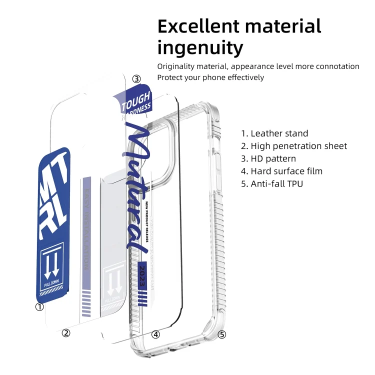 EDA0059224_B5.webp Mutural Wing Flash Series TPU Phone Case with IML Stand, For iPhone 15 Pro Max, For iPhone 15 Pro - Image 6