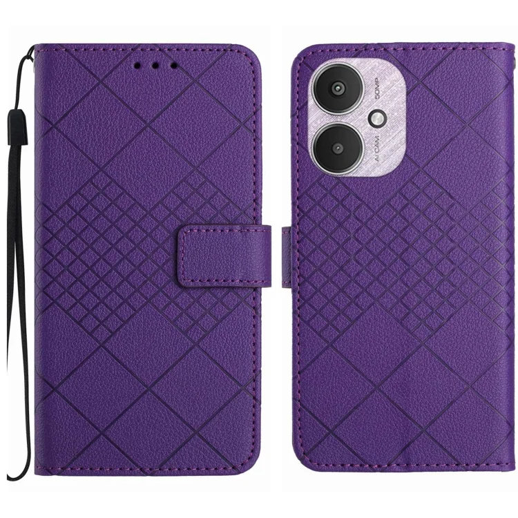 Rhombic Grid Texture Leather Phone Case, For Xiaomi Redmi 13C 5G, For Xiaomi 14 Ultra, For Xiaomi 14 Pro