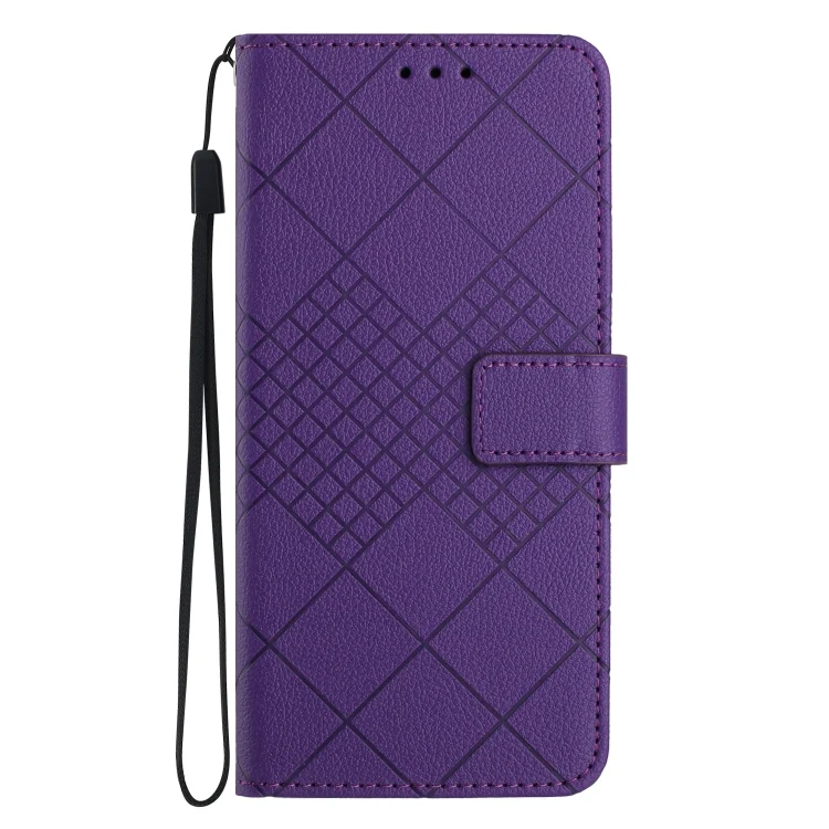 EDA005925532A_1.webp Rhombic Grid Texture Leather Phone Case, For Xiaomi Redmi 13C 5G, For Xiaomi 14 Ultra, For Xiaomi 14 Pro - Image 2