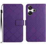 Rhombic Grid Texture Leather Phone Case, For Xiaomi Redmi 13 4G Global / 5G Global, For Xiaomi Redmi A3, For Xiaomi Redmi Note 13 4G Global