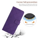 Rhombic Grid Texture Leather Phone Case, For Xiaomi Redmi 13 4G Global / 5G Global, For Xiaomi Redmi A3, For Xiaomi Redmi Note 13 4G Global - Image 6