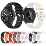 Liquid Glossy Silver Buckle Silicone Watch Band - Image 2