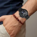 Liquid Glossy Silver Buckle Silicone Watch Band - Image 5